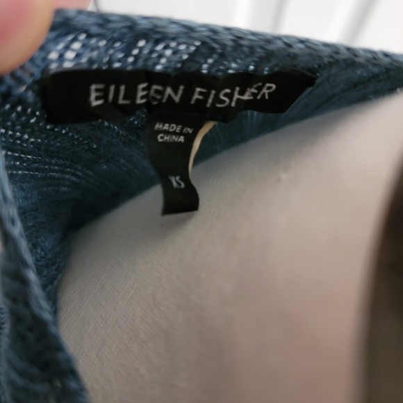Eileen Fisher Drape Cardigan, Linen Silk, Blue, Women's Size XS - Picture 6 of 10